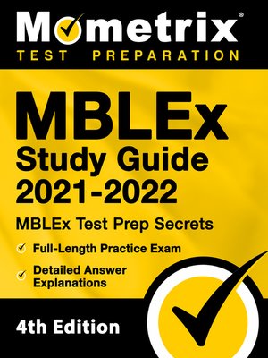 cover image of MBLEx Study Guide 2021-2022